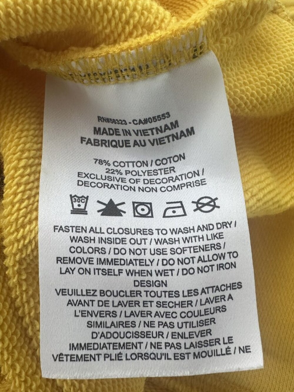 Nike Women's Cropped Convertible Boxy Sweatshirt Yellow Sz M - Picture 5 of 9